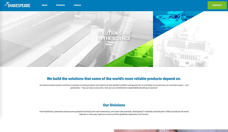 shakespeareco.com website screenshot