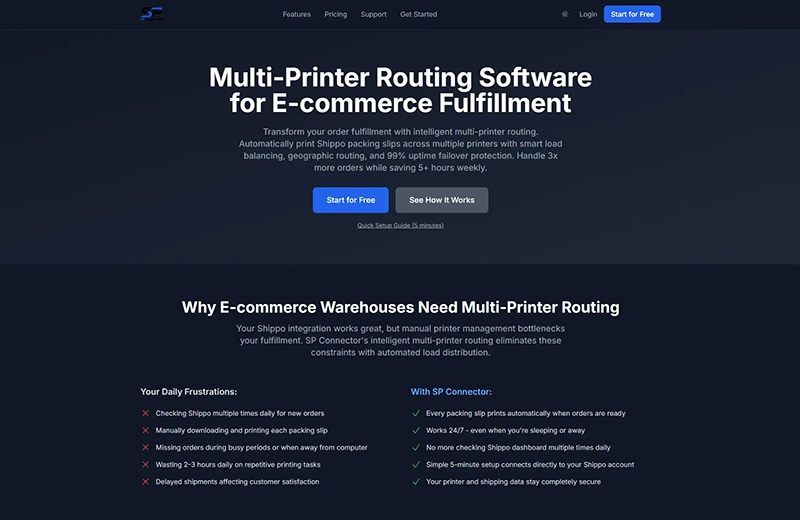 spconnector.com website screenshot